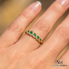 2 Karat Herzform-Smaragd- und Diamantring aus 14 Karat Gold, Smaragd-Verlobungsring