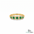 2 Karat Herzform-Smaragd- und Diamantring aus 14 Karat Gold, Smaragd-Verlobungsring