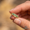 2 Karat Herzform-Smaragd- und Diamantring aus 14 Karat Gold, Smaragd-Verlobungsring