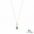 Round Natural Emerald Infinity Teardrop Pendant - Green Gemstone Jewelry