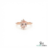 Natural Morganite Oval Cut Gold Ring with Diamond Accent Halo – Elegant Women’s Engagement Ring