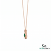 Natural Pear Cut Emerald & Diamond Infinity Pendant - Elegant Anniversary Gift