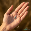 Round Natural Emerald Infinity Teardrop Pendant - Green Gemstone Jewelry