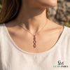 Minimalist Round Emerald Infinity Wave Pendant - Gift For Her