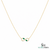 Natural Pear Cut Emerald & Diamond Infinity Necklace - Elegant Gold Necklace