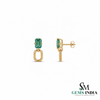 Elegant Emerald Cut Emerald Green Dangle Earrings - Luxury Emerald Earrings