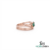 Natural Pear Shape Emerald Wrap Ring in 14k Gold - Emerald Wrap Ring