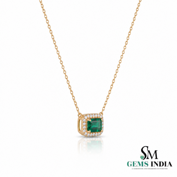 Dainty Emerald Cut Emerald Green Diamond - Green Gemstone Jewelry