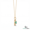 Natural Green Emerald Cut Pendant With Diamond Accents – Timeless Fine Jewelry