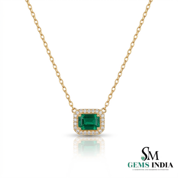 Dainty Emerald Cut Emerald Green Diamond - Green Gemstone Jewelry