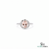 Luxury Oval Morganite Ring with Diamond Accent Stones - Cocktail & Statement Ring
