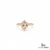 Natural Morganite Oval Cut Gold Ring with Diamond Accent Halo – Elegant Women’s Engagement Ring