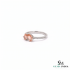 Luxury Pear Cut Pink Morganite And Diamond Ring - Elegant Gemstone Ring