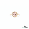 Luxury Oval Morganite Ring with Diamond Accent Stones - Cocktail & Statement Ring