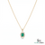 Natural Green Emerald Cut Pendant With Diamond Accents – Timeless Fine Jewelry