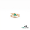 Natural Pear Shape Emerald Wrap Ring in 14k Gold - Emerald Wrap Ring