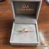 Natural Morganite Oval Cut Gold Ring with Diamond Accents – Elegant Luxury Gemstone Ring