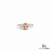 Natural Morganite Oval Cut Gold Ring with Diamond Accents – Elegant Luxury Gemstone Ring