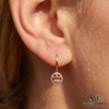 Luxury Pink Morganite Oval and Diamonds Drop Earrings - Earrings For Woman