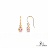 Elegant Oval Morganite Dangle Gemstone Earrings for Women - Minimalist Gemstone Jewelry