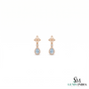 Pear Cut Aquamarine ANd Diamond Teardrop Dangle Earrings - Premium Fine Gemstone Jewelry