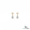 Pear Cut Aquamarine ANd Diamond Teardrop Dangle Earrings - Premium Fine Gemstone Jewelry