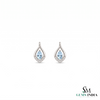 Pear Aquamarine And Diamond Stud Earrings - Elegant Blue Gemstone Jewelry