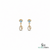 Elegant Round Cut Aquamarine Gemstone Dangle Earrings with Teardrop Design