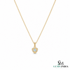 Natural Aquamarine Trillion Cut With Diamond Accent Pendant - Sophisticated Fine Jewelry Style