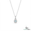 Luxury Natural Aquamarine Diamond Pendant- Minimalist Jewelry for Women