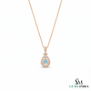 Luxury Natural Aquamarine Diamond Pendant- Minimalist Jewelry for Women