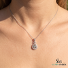 Luxury Natural Aquamarine Diamond Pendant- Minimalist Jewelry for Women