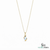 Natural Aquamarine Gemstone With Curved Gold Accent Pendant - Luxury Fine Jewelry