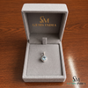 Natural Aquamarine Cushion Cut Pendant With Diamond Accent - Elegant Jewelry Gift For Her