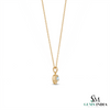 Natural Aquamarine Trillion Cut With Diamond Accent Pendant - Sophisticated Fine Jewelry Style