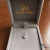 Natural Aquamarine Trillion Cut With Diamond Accent Pendant - Sophisticated Fine Jewelry Style