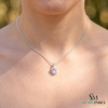 Elegant Natural Aquamarine Gemstone Pendant - Everyday Jewelry For Her