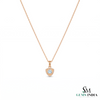 Natural Aquamarine Trillion Cut With Diamond Accent Pendant - Sophisticated Fine Jewelry Style