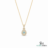Luxury Natural Aquamarine Diamond Pendant- Minimalist Jewelry for Women