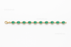 Natural Oval Shape Emerald And Diamond Bracelet In 14k Solid Gold