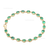 Natural Oval Shape Emerald And Diamond Bracelet In 14k Solid Gold