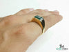 Certified Natural Emerald Cut Zambian Emerald Ring: 18k Solid Gold Solitaire