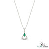 Pear Emerald Pendant With Diamond Accent – Elegant Statement Jewelry For Her&nbsp;