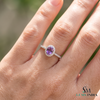 Oval Amethyst Halo Ring With Diamond Accents – Luxury Jewelry Gift