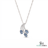 Elegant Triple Oval Cut Aquamarine With Diamond Accent - Dainty Fine Jewelry For Her