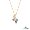 Elegant Triple Oval Cut Aquamarine With Diamond Accent - Dainty Fine Jewelry For Her