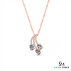 Elegant Triple Oval Cut Aquamarine With Diamond Accent - Dainty Fine Jewelry For Her