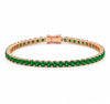 14k rose gold natural emerald 4 carats 6.5 inches length