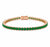 14k rose gold natural emerald 4 carats 6.5 inches length
