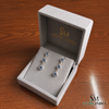 Elegant Round Blue Sapphire Circle Drop Earrings – Timeless Anniversary Gift for Her